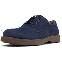 Camper for man. K100998-008 Leather shoes Norman navy (43), Flat, Laces, Casual, Party, Classic
