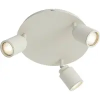 QAZQA Moderni upotettava kohdevalaisin beige 3-lamppuinen IP44 - Ducha