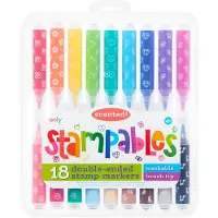 Ooly Stampables tuoksutussit leimasimilla, 18 väriä