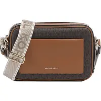 Michael Kors for woman. 32R5G5VC9B Brown monogrammed shoulder bag (OSFA), Casual, Polyester