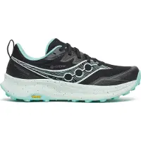 Saucony Women's Peregrine 16 GORE-TEX Black/aqua Juoksukengät 40.5