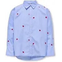 ONLY Kognew Linagrace Ls St.emb Shrt Wvn Noos - Blue - 158