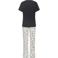 Vivance Pyjama 'Dreams' musta / valkoinen