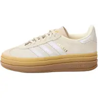 Adidas Matalavartiset tennarit 'GAZELLE BOLD' beigenharmaa / valkoinen
