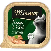 Miamor 16x100g Fine Filets siipikarja & vihannekset kissan märkäruoka