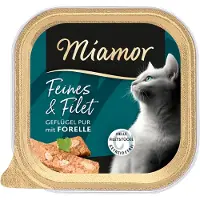 Miamor 16x100g Fine Filets siipikarja & taimen kissan märkäruoka