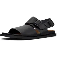 Camper for man. K101092-001 Lluc Leather Sandals black (40), Flat, Buckle, Casual
