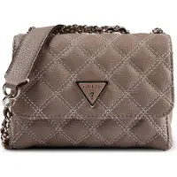 GUESS Olkalaukku 'GIULLY II' beige / valkoinen
