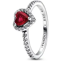 Pandora Timeless hopeinen zirkonia sydänsormus 198421C02-54