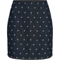 Vila Vipal Hw Dot Short Denim Skirt - Blue - 42