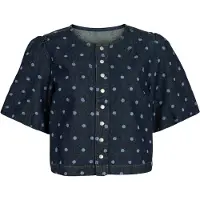 Vila Vipal 2/4 Dot Denim Top - Blue - 36