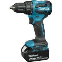 Makita Pora/ruuvinväännin DDF490RTJ; 18 V; 2x5,0 Ah akku
