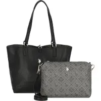U.S. POLO ASSN. Ostoskassi 'Malibu' harmaa / musta