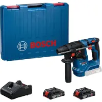 Bosch Poravasara GBH 18V-18 Professional; 1,5 J; SDS plus; 2x2,0 Ah akku.; kuljetuslaatikolla