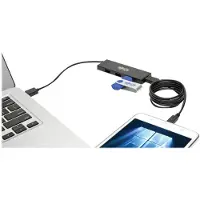 Eaton 4-Port Portable Slim USB 3.0 Superspeed Hub w/ Built In Cable - hub - 4 ports USB hub - 4 porttia - Musta