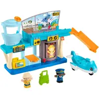 Fisher-Price Little People Everyday Adventures Airport Toddler Playset, Airplane & 3 Play Pieces - Multi/patterned - ONE SIZE