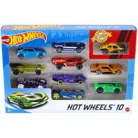 Hot Wheels Set Of 10 1:64 Scale Toy Trucks And Cars For Kids & Collectors - Blue - ONE SIZE
