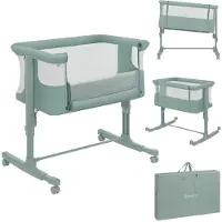 Lionelo Aurora Sivuvaunusänky 3-in-1, Green Sage