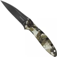 Kershaw Leek Kings Camo 1660KC BlackWash 14C28N, Aluminum Custom CCI Coating, assisted pocket knife