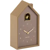 Karlsson Alarm Clock Modern Cuckoo Oro Mocha Brown - Beige - H 20CM
