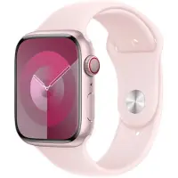 Apple Watch 45 mm -urheiluranneke, Vaaleanpunainen, M/L