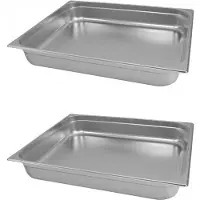 Hobby Hall Gastronomic Gn 2/1 astiat, 100mm, ruostumaton teräs, 2 kpl.