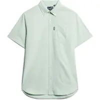Superdry for man. M4010623A Green short sleeve oxford shirt (XXL), Casual, Cotton