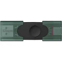 Kingston 128GB DataTraveler Duo, 3.2 Gen1 USB-A+C -muistitikku, vihreä/musta