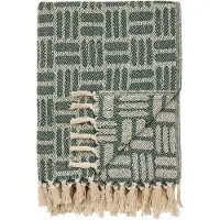 House Nordic Viltti Adana Plaid 130x180 cm vihreä, puuvilla