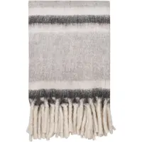 House Nordic Jorun - Plaid, Wool Mix, Grey/White, 130X170 Cm - Grey - 170X130X CM