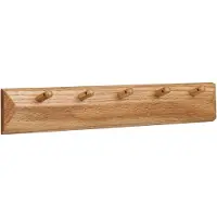 House Nordic Bjørk - Coat Rack With 5 Hooks, Oak, 50X8,5 Cm - 5.5X50X8.5CM