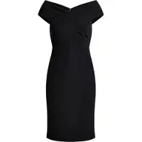Ralph Lauren Crepe Off-The-Shoulder Cocktail Dress - Black - 42
