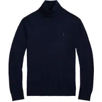 Ralph Lauren Washable Wool Turtleneck Sweater - Navy - S