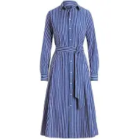 Ralph Lauren for woman. 211891430001 Blue shirt dress (46), Casual, Cotton, Long sleeve