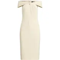 Ralph Lauren Double Crepe-Cocktail Dress - Cream - 40