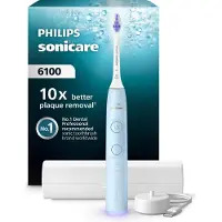 Philips Sonicare 6100 HX7406/02 sonic-sähköhammasharja mukana matkakotelo Light Blue 1 kpl