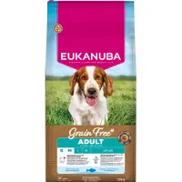 Eukanuba - Dog Grain Free Adult Small/Medium Ocean Fish 12 kg - Koirat - Koiranruoka - Kuivaruoka