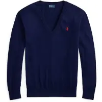 Ralph Lauren for woman. 211972105005 Navy Parkside Jersey (S), Casual, Cotton, Long sleeve