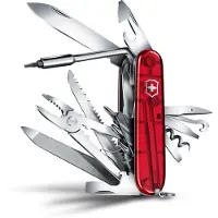 Victorinox CyberTool with 41 functions, transparent red