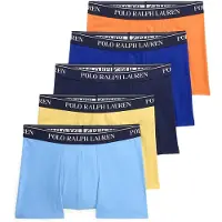 Ralph Lauren Bokserishortsit 'Spring Start' laivastonsininen / vaaleansininen / tummansininen / keltainen / oranssi