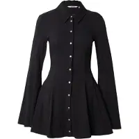 Monki Flouncy Mini Shirt Dress - Black - 36