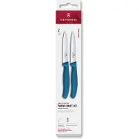 Victorinox Swiss Classic 6.7792.2C1 Straight/Wavy, Blue, set of 2 vegetable knives, 10 cm