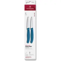Victorinox Swiss Classic 6.7602.2C1 Straight, Blue, set of 2 vegetable knives, 8 cm