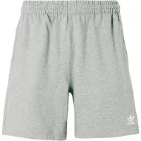 Adidas Housut 'ESS' meleerattu harmaa / valkoinen