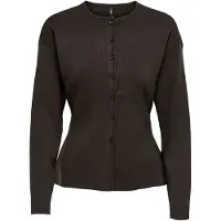 ONLY Onllucy Ls O-Neck Cardigan Knt Noos - Brown - L