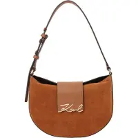 Karl Lagerfeld Signature Olkalaukku Nahka 27 cm Ruskea