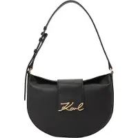 Karl Lagerfeld Signature Olkalaukku Nahka 27 cm Musta