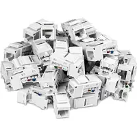 Trendnet TC-K50C6, Kulmikas, Valkoinen, RJ-45, Naaras, 10GBase-T, Kulta