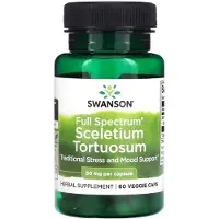 Swanson Health Täydellisesti spektrinen Sceletium Tortuosum, 50 mg - 60 kasviskapselia