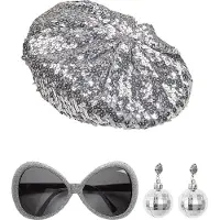 Finidi DISCO BABE (paljettibaretti, lasit, peilipallokorvakorut)